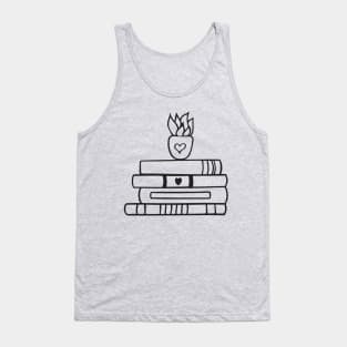 books and flower vase Tank Top